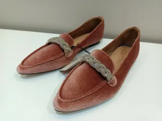 Zapatos Sfera Rosa Terciopelo Adorno