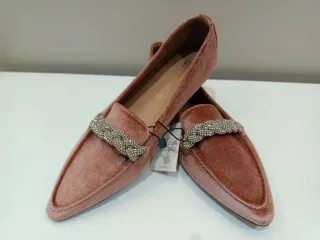 Zapatos Sfera Rosa Terciopelo Adorno