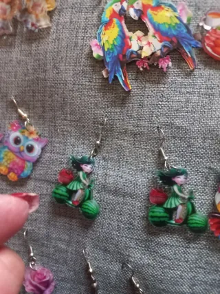 Pendientes Muñecas Bailarinas y Joyero
