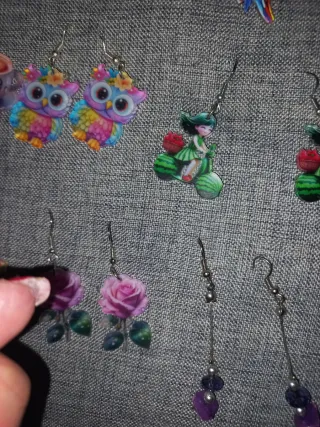 Pendientes Muñecas Bailarinas y Joyero