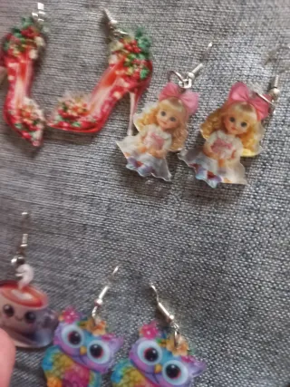 Pendientes Muñecas Bailarinas y Joyero