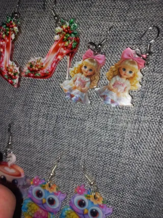 Pendientes Muñecas Bailarinas y Joyero