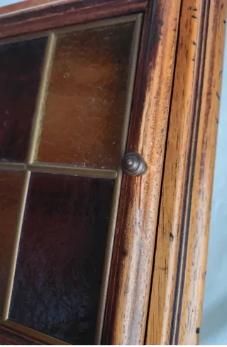 Portachiavi vintage vetro e legno