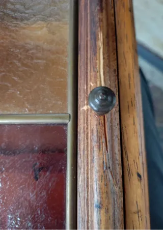 Portachiavi vintage vetro e legno