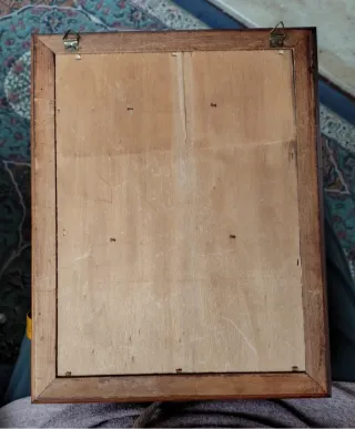 Portachiavi vintage vetro e legno