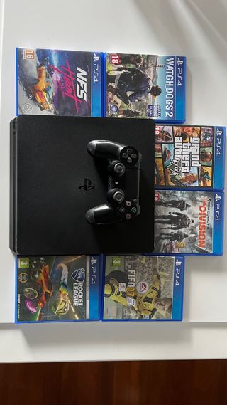 PS4 Slim 1TB Nera + 6 Giochi