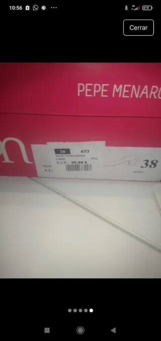 Zapatos Pepe Menargues Piel Camel Talla 38