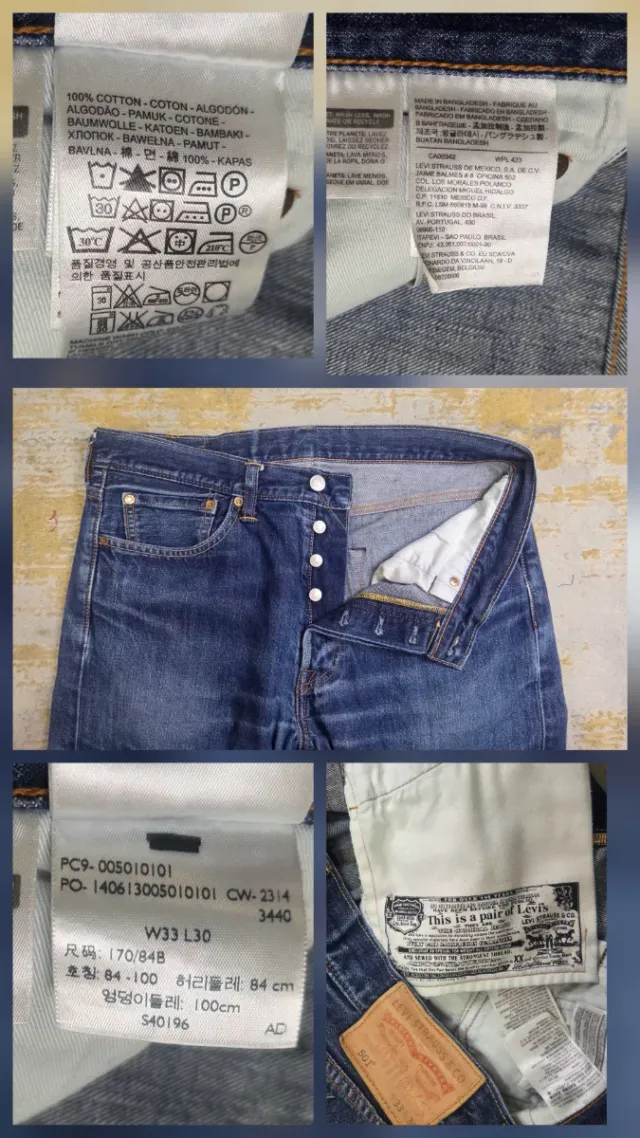 Levi'S Lote 501 Talla: W33 L30 Vintage