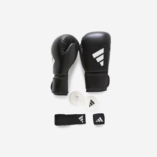 Kit de Boxeo adidas V2 negro (guantes + vendas + protector