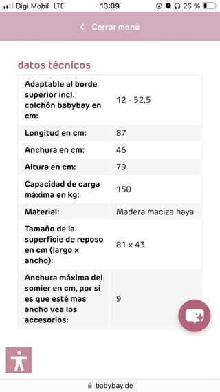 Culla ad accoppiamento Babybay Originale