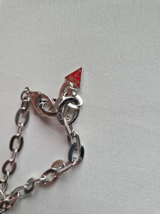 Pulsera Guess Corazón Brillante Plata