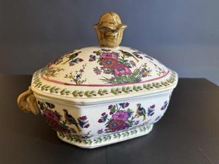 Zuppiera decorata a mano anni '90