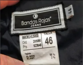 Pantalones terciopelo BANDAS ROJAS mujer T.46