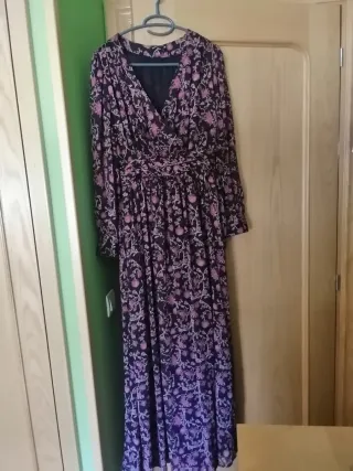 Vestido largo estampado floral