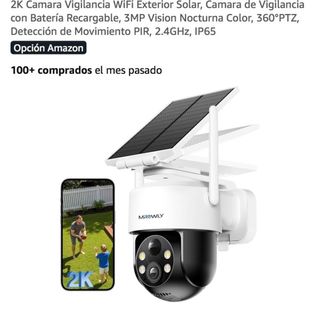 NUEVA Cámara Vigilancia 2K Solar WiFi Exterior