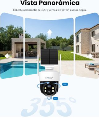 NUEVA Cámara Vigilancia 2K Solar WiFi Exterior