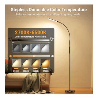 Lámpara de pie LED 18W con mando a distancia