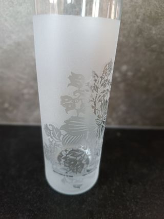 Vasos largos glaseados de anticuario + regalo.
