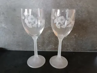 Vasos largos glaseados de anticuario + regalo.