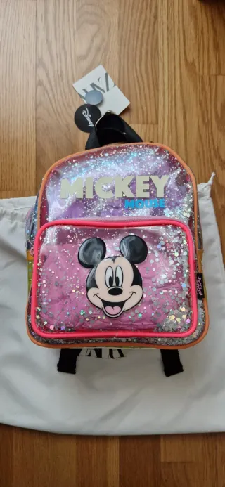 Mochila Niña Zara Mickey Mouse Transparente