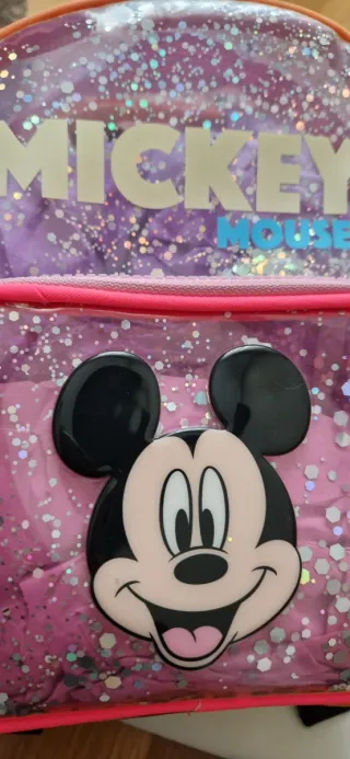 Mochila Niña Zara Mickey Mouse Transparente