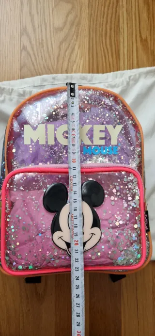 Mochila Niña Zara Mickey Mouse Transparente