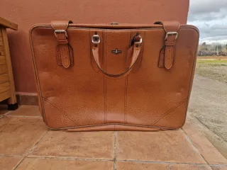 Maleta Vintage John Travel Cuero Marrón