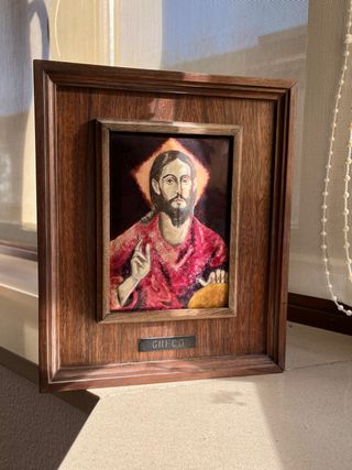 Quadro El Greco in legno e metallo