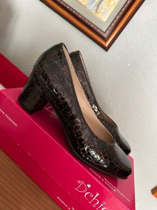 Zapatos Deichmann Marrones Cocodrilo