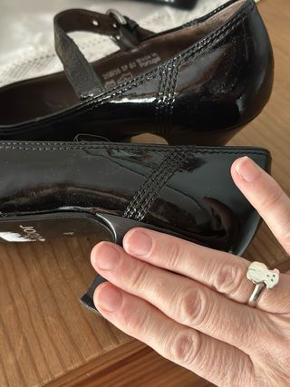 Zapatos negros charol Mary Jane tacón talla 37