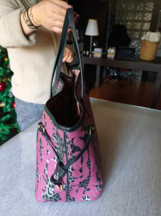 Bolso Shopper Lola Casademunt Multicolor y Rosa
