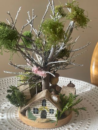 Splendido paesaggio casette fatto a mano