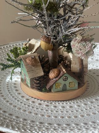 Splendido paesaggio casette fatto a mano