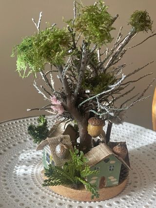 Splendido paesaggio casette fatto a mano