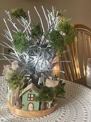 Splendido paesaggio casette fatto a mano