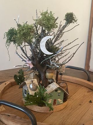 Splendido paesaggio casette fatto a mano