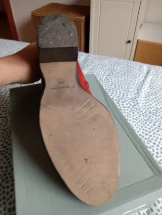 Botines tacón rojos mujer talla 39