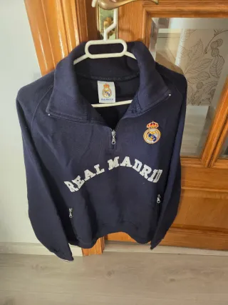 Sudadera Real Madrid Azul Media Cremallera