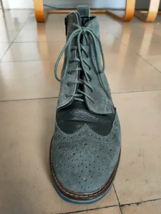 Botines brogue piel y ante