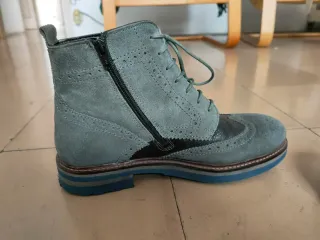 Botines brogue piel y ante