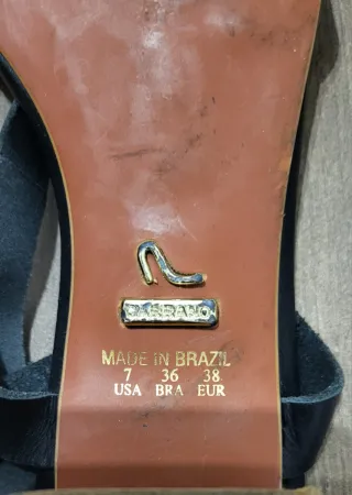 Sandalias Carrano Cuero Negro Talla 38