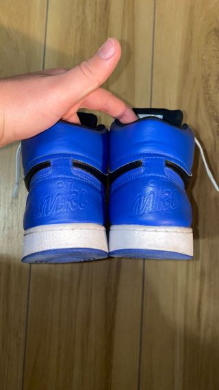 Nike Ebernon Mid Blu/Nere Lacci Chunky (lace swap)