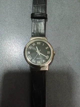 Reloj Clásico Cuarzo Esfera Negra Black Designer