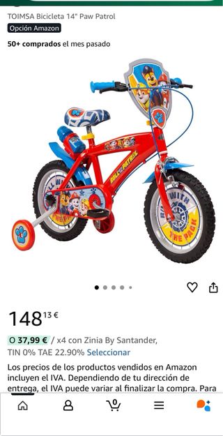 Bici Patrulla Canina Infantil