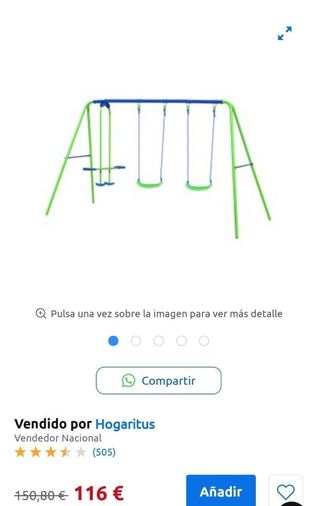 Tirrenella per bambini con 2 altalene