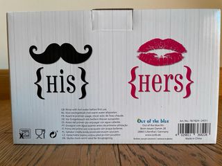 Set 2 Bicchieri con cannucce His & Hers