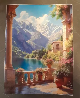 Stampa su tela panorama montagna 30x40