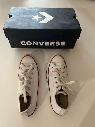Converse Piel Talla 36 Blancas
