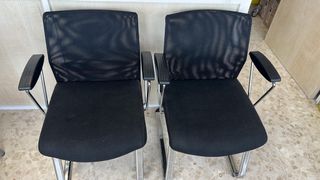 Confezione da 2 sedie ufficio in rete nera