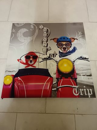 Quadro Cani in Moto